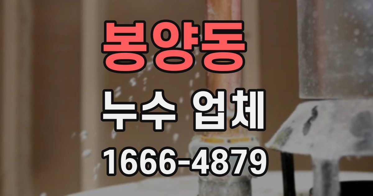 봉양동 누수 업체