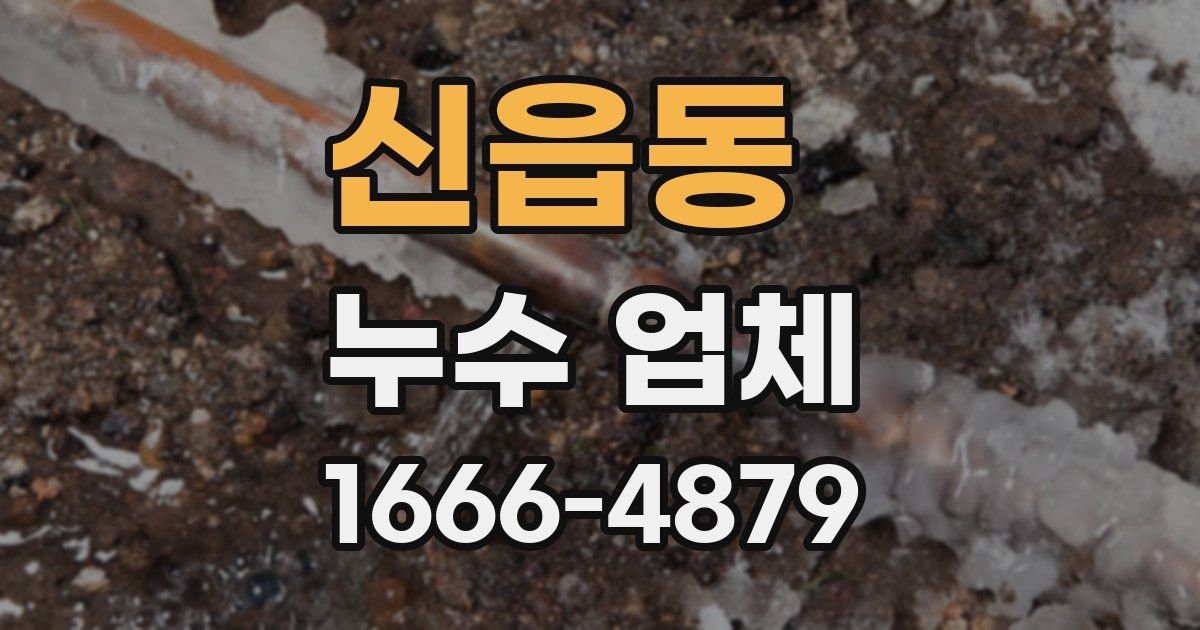 신읍동 누수 업체