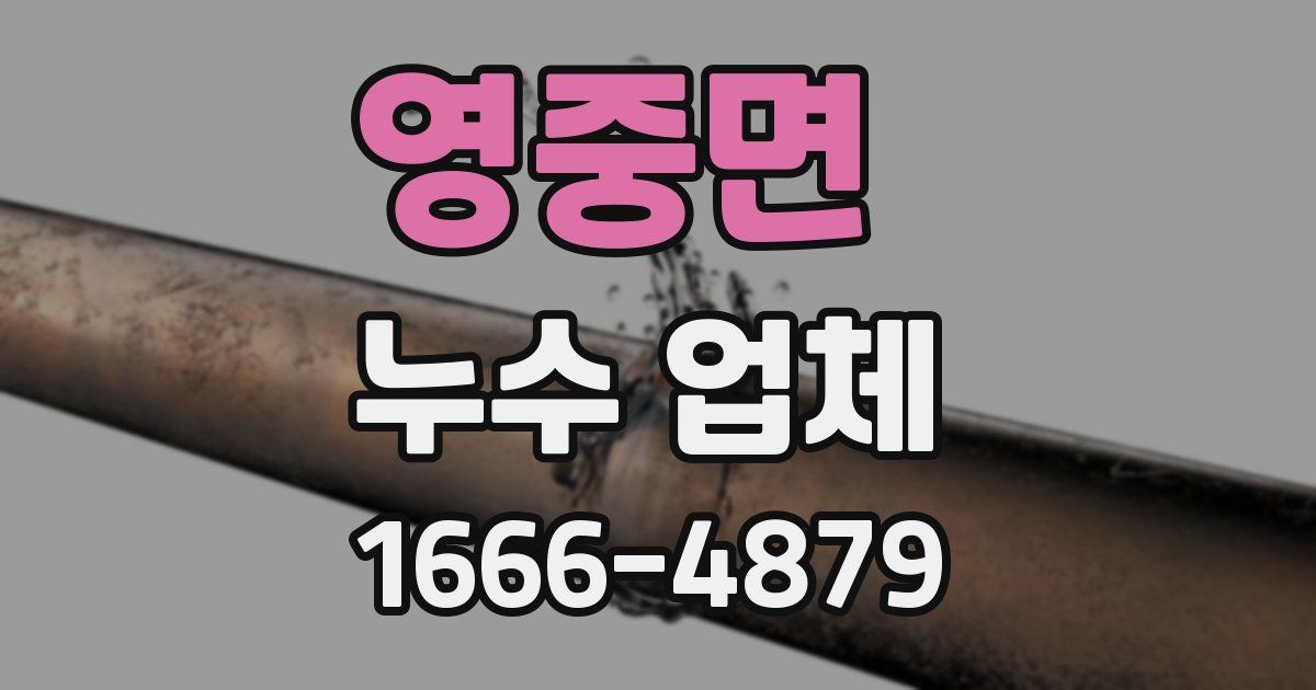 영중면 누수 업체