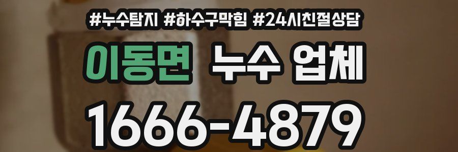 이동면 누수 업체