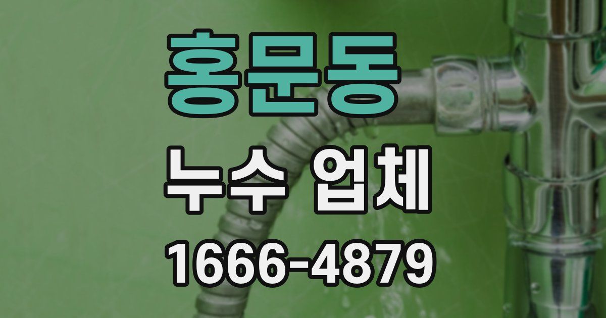 홍문동 누수 업체