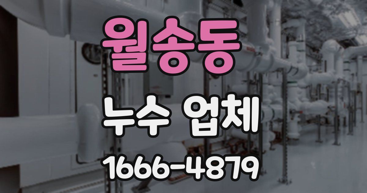 월송동 누수 업체