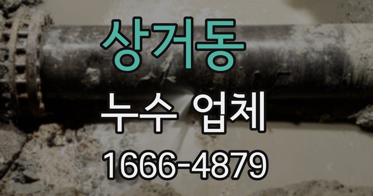 상거동 누수 업체
