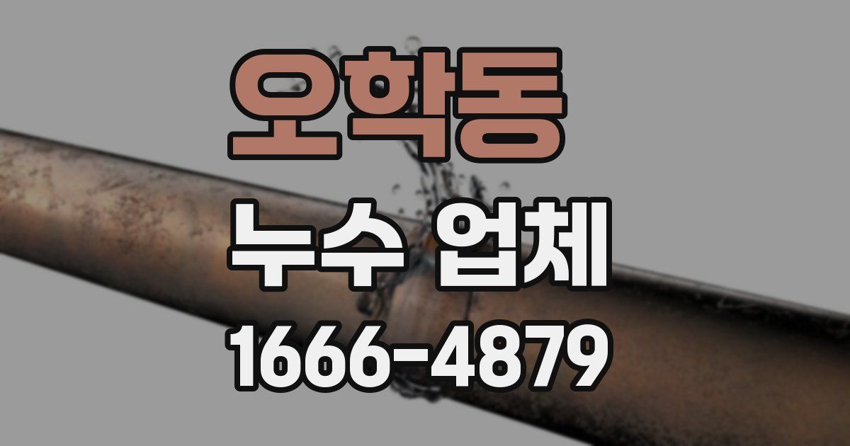 오학동 누수 업체