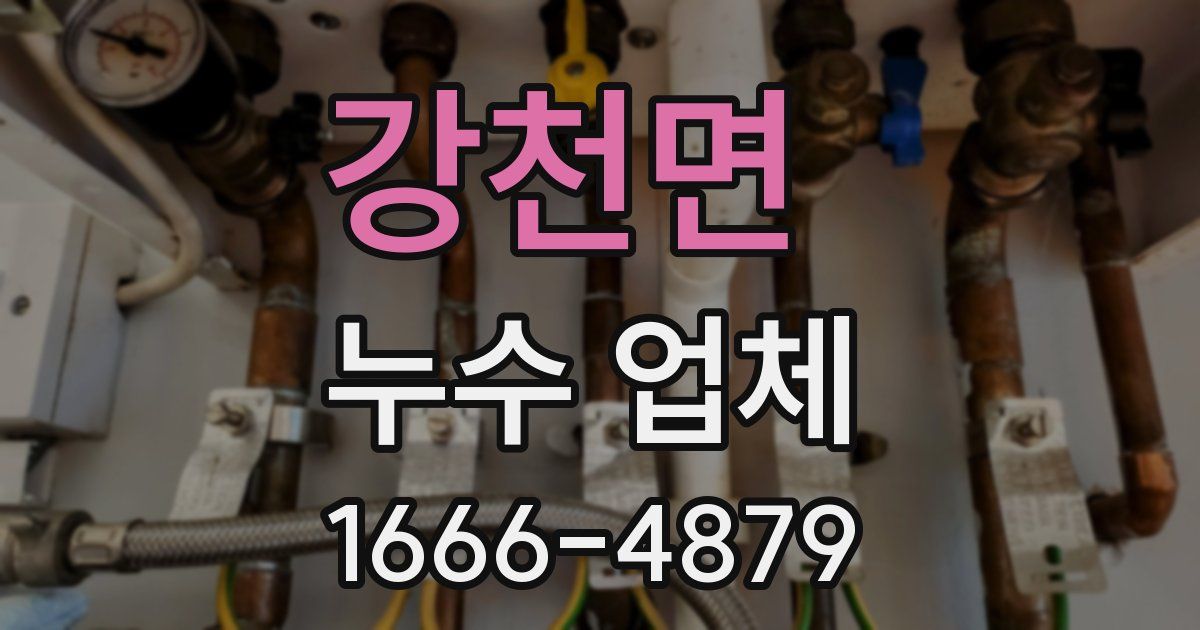 강천면 누수 업체