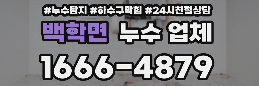 백학면 누수 업체