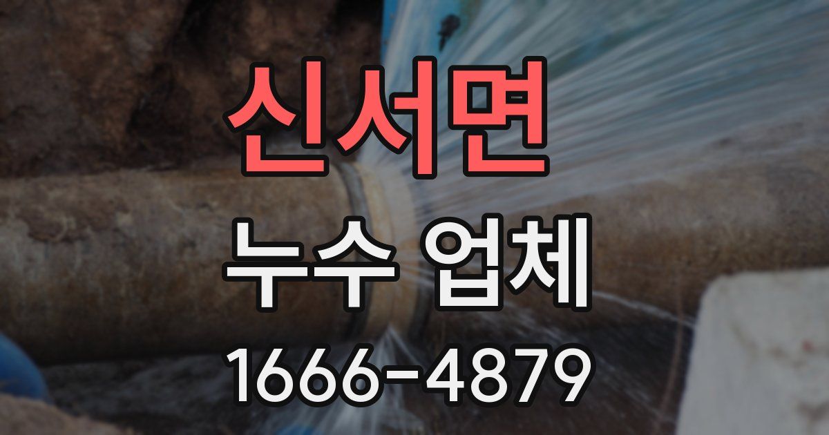 신서면 누수 업체
