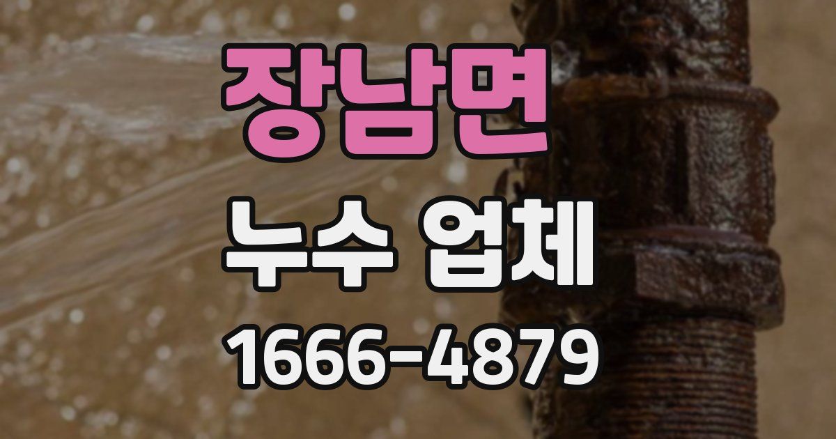 장남면 누수 업체