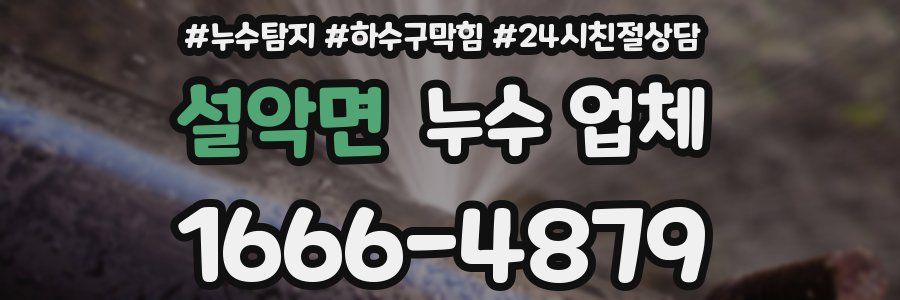 설악면 누수 업체