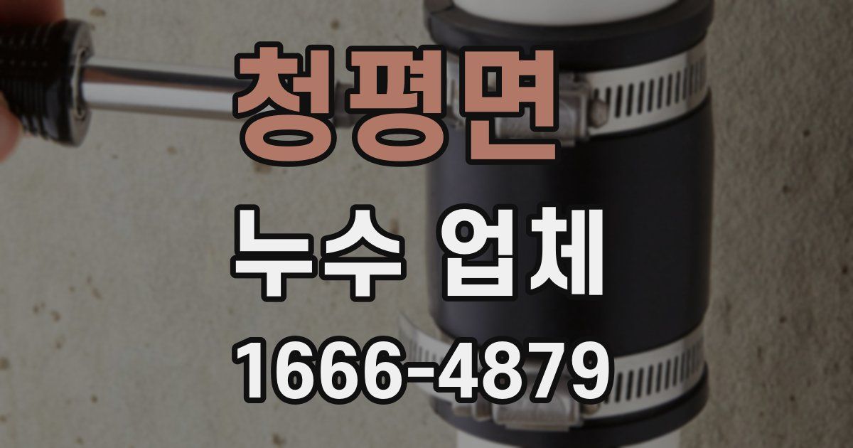 청평면 누수 업체