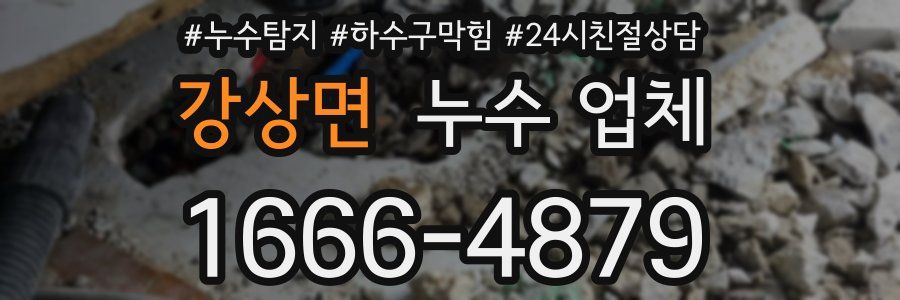 강상면 누수 업체