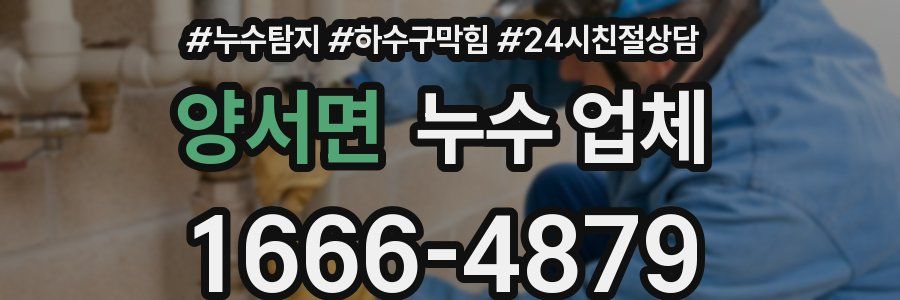 양서면 누수 업체
