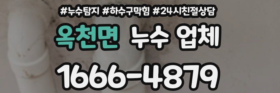 옥천면 누수 업체