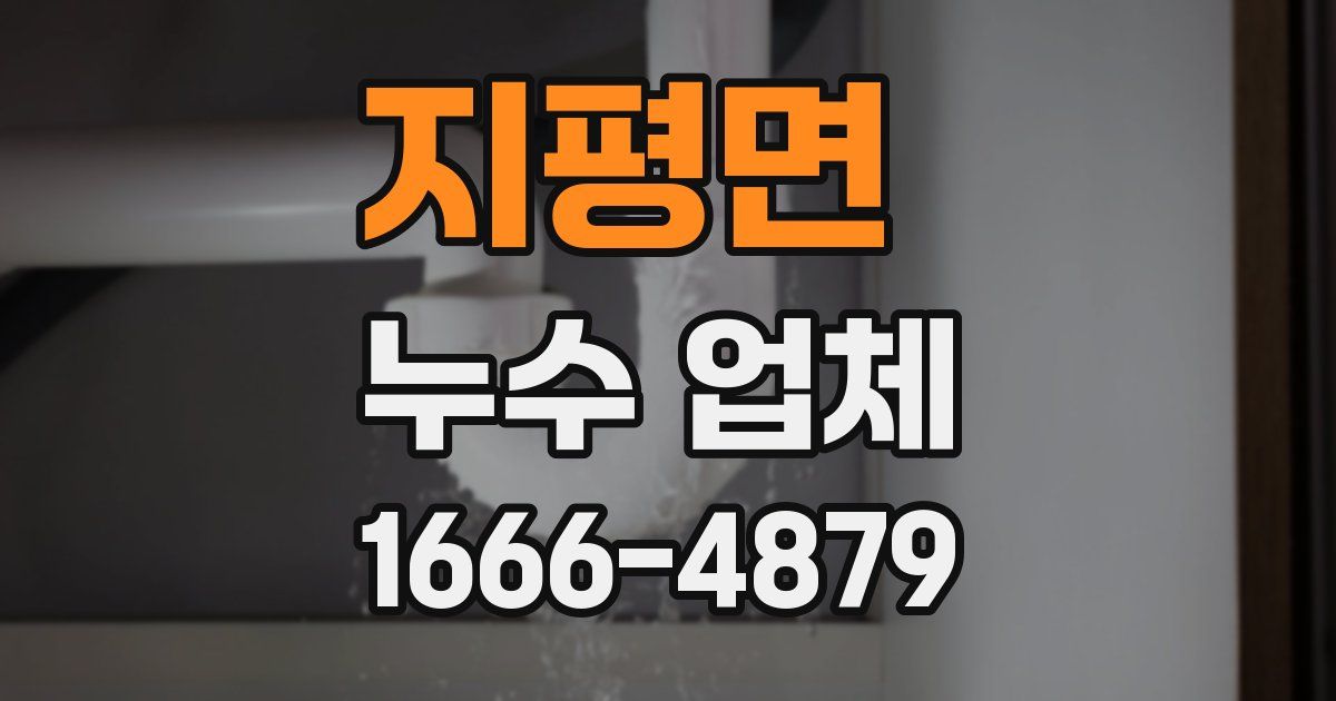지평면 누수 업체