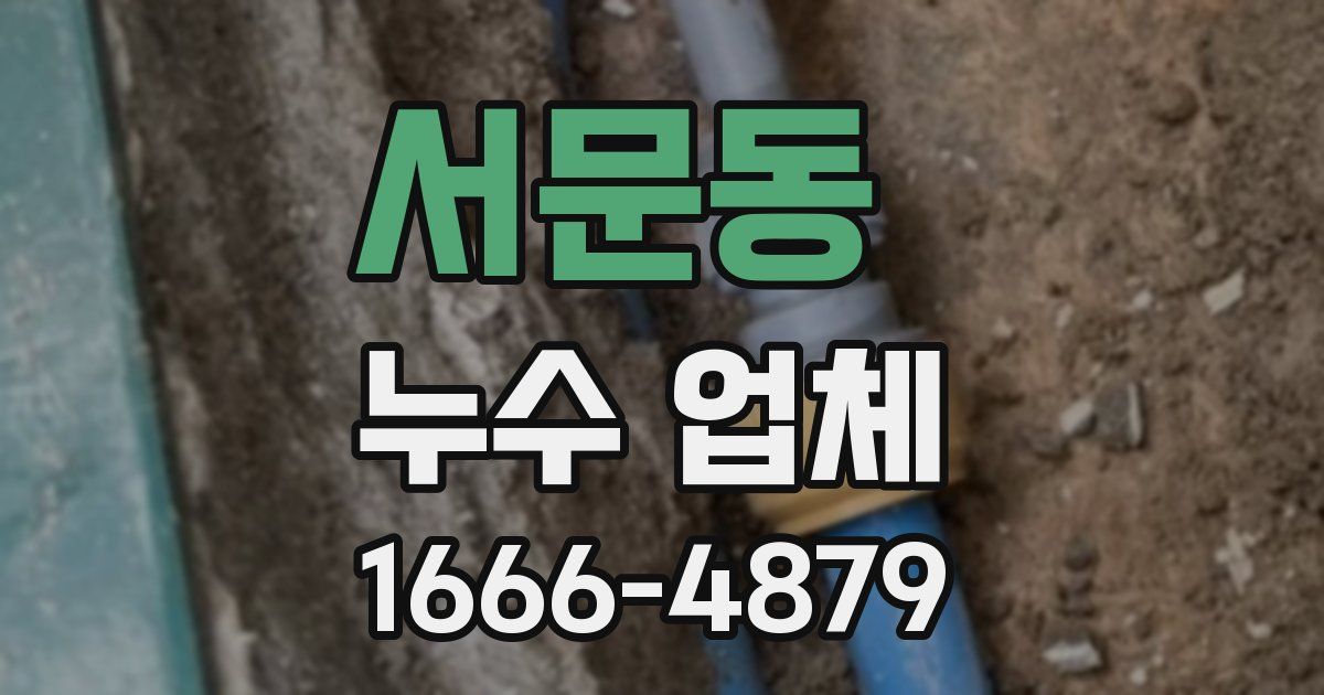 서문동 누수 업체