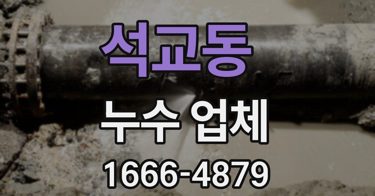 석교동 누수 업체