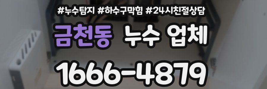 금천동 누수 업체