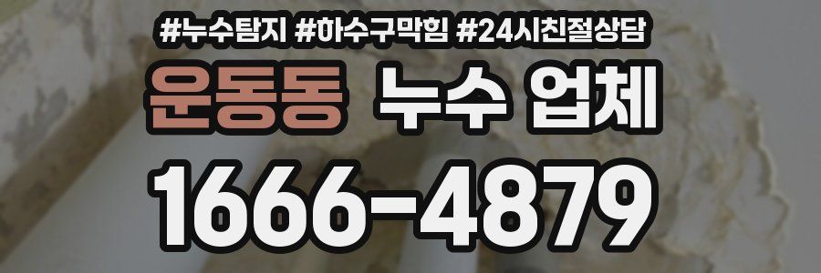 운동동 누수 업체