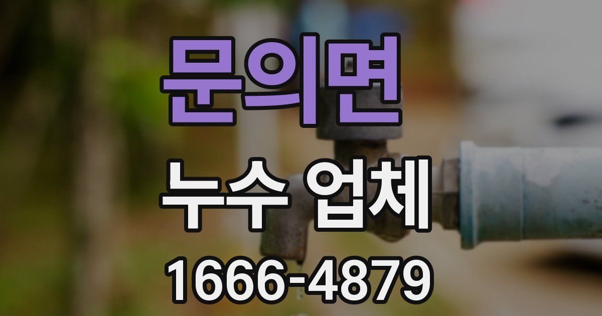 문의면 누수 업체
