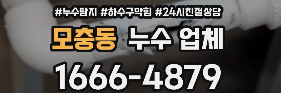 모충동 누수 업체