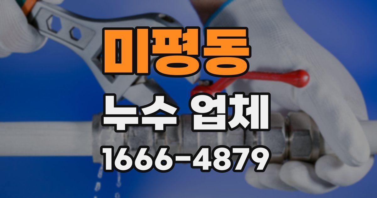 미평동 누수 업체