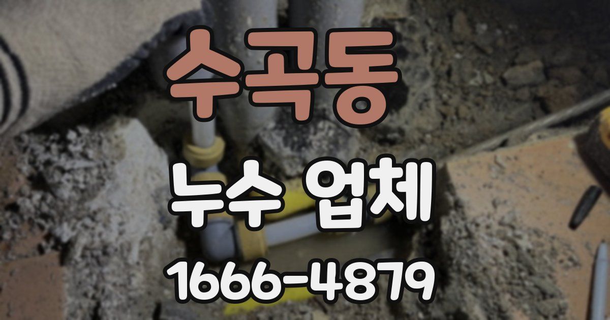 수곡동 누수 업체