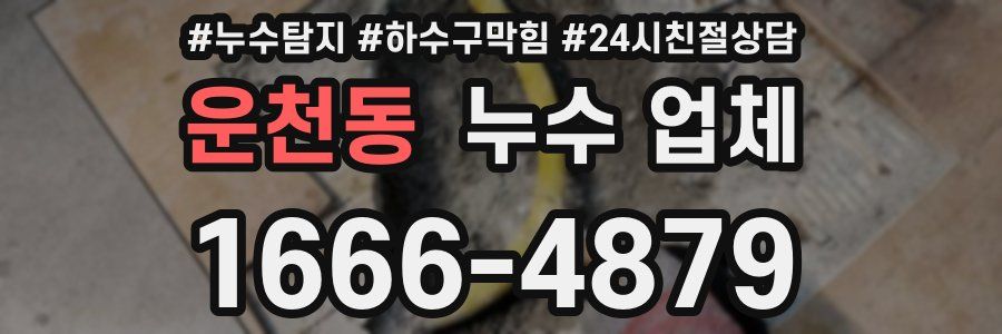 운천동 누수 업체