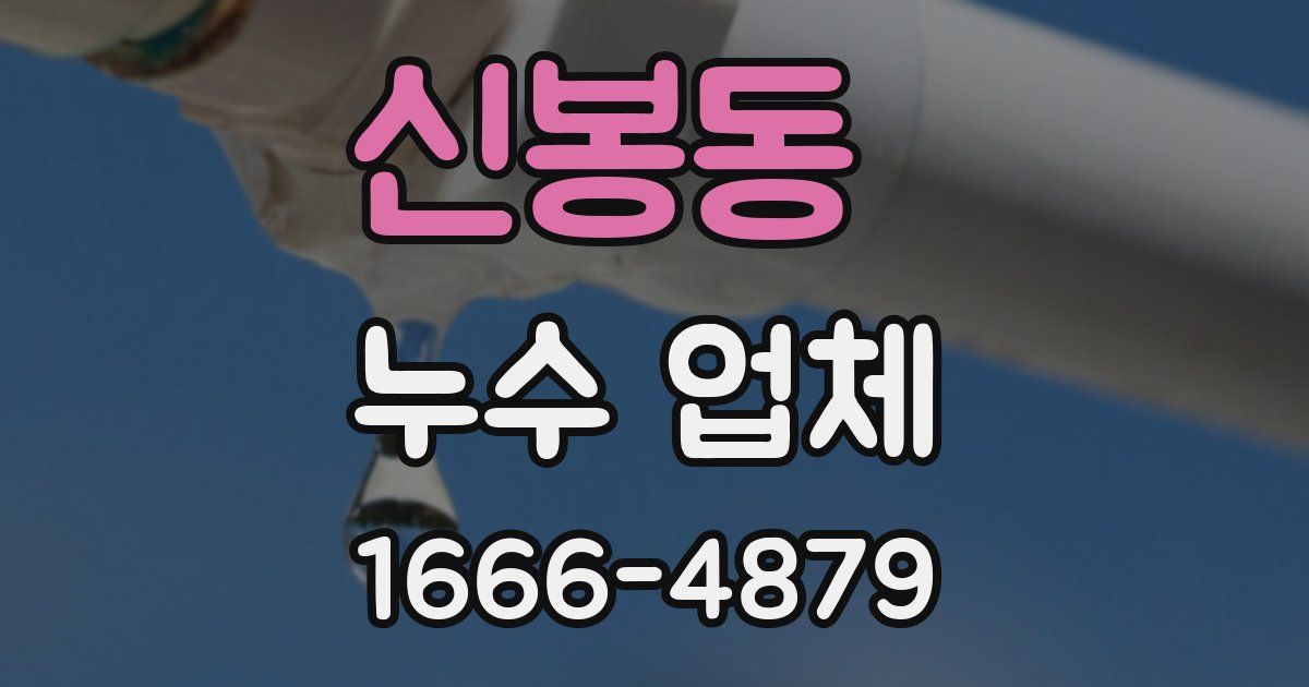 신봉동 누수 업체