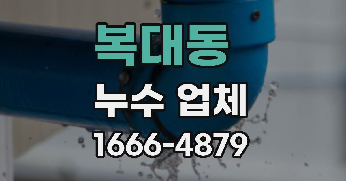 복대동 누수 업체