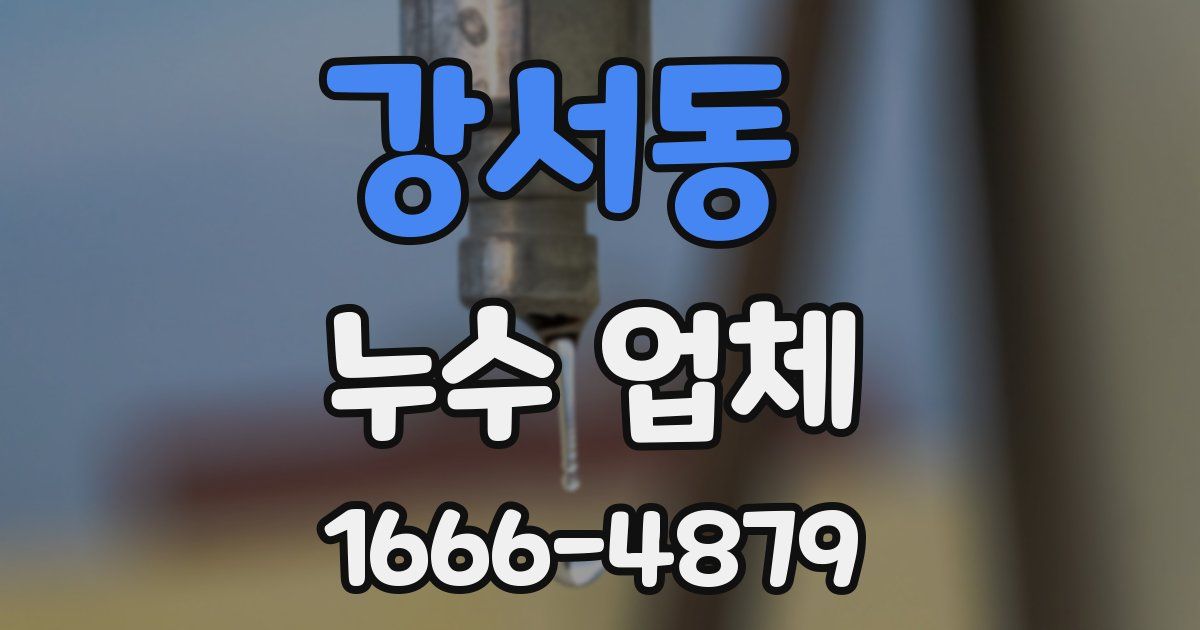 강서동 누수 업체