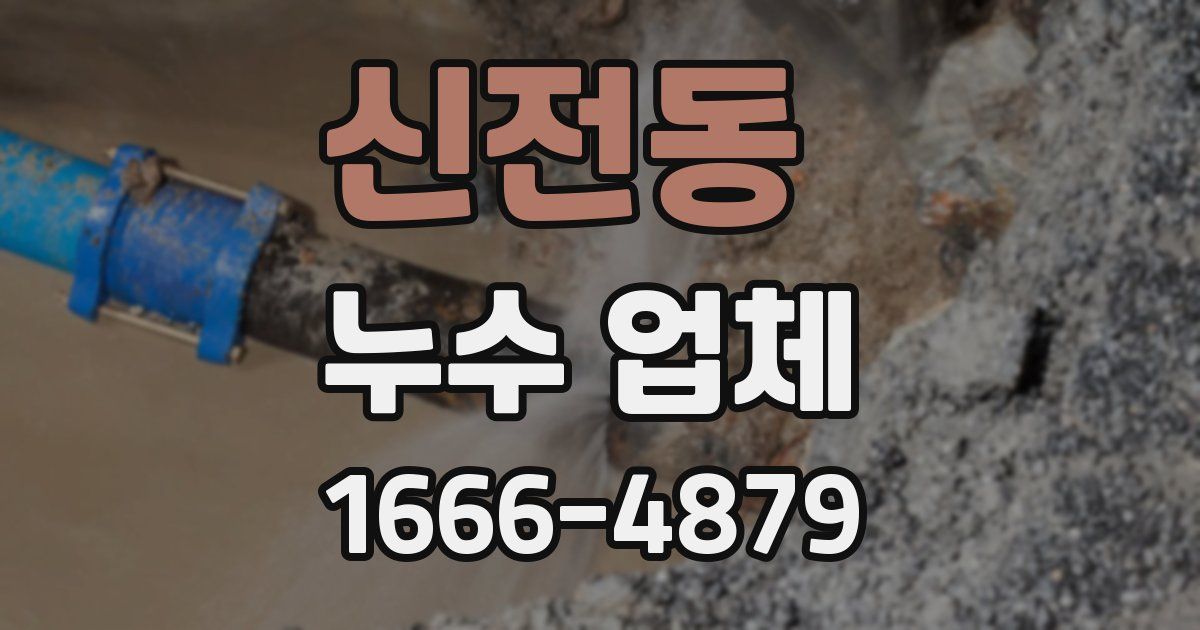 신전동 누수 업체