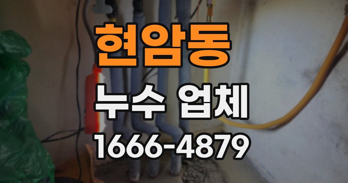 현암동 누수 업체