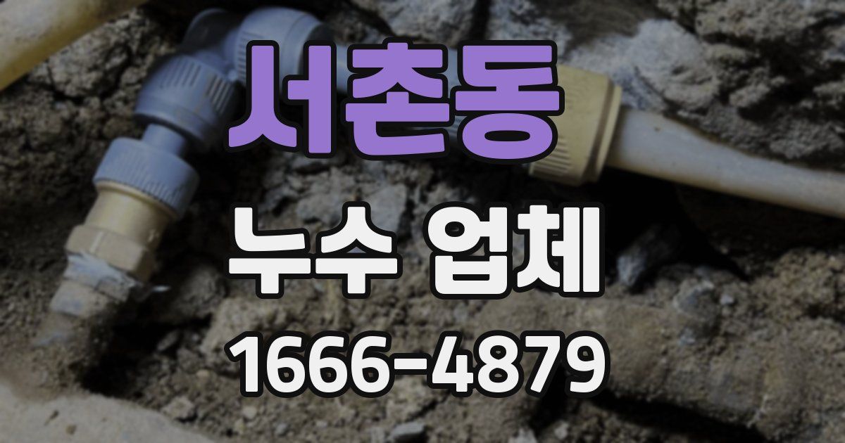 서촌동 누수 업체