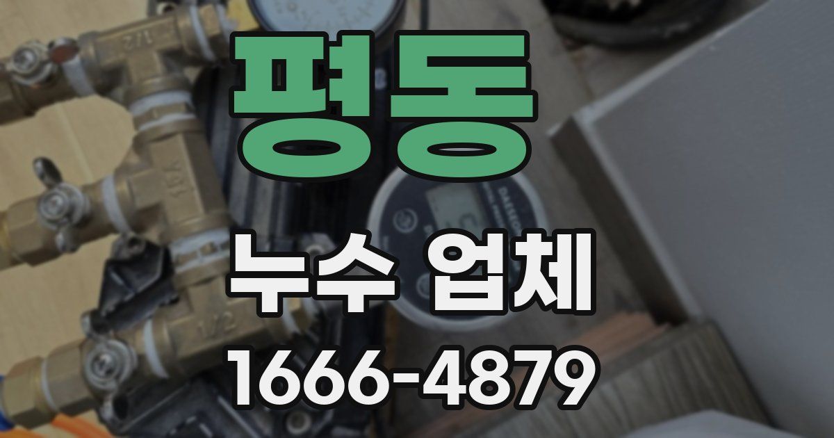 평동 누수 업체