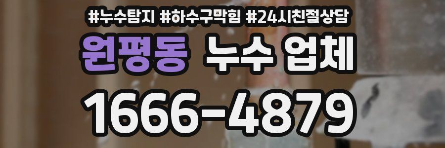 원평동 누수 업체