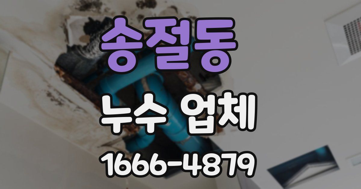 송절동 누수 업체