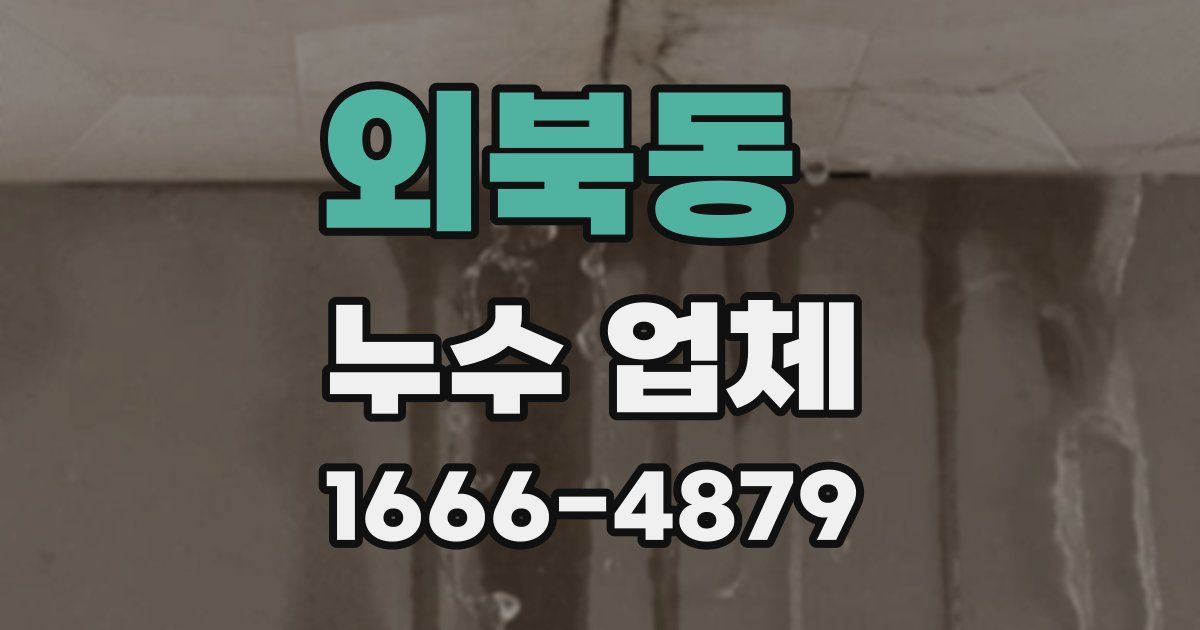 외북동 누수 업체