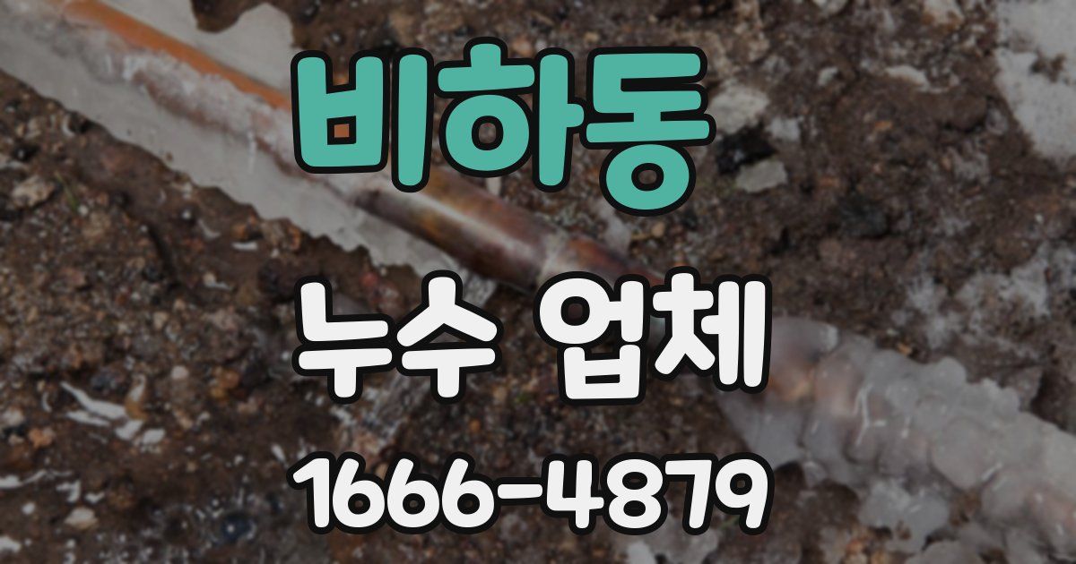 비하동 누수 업체