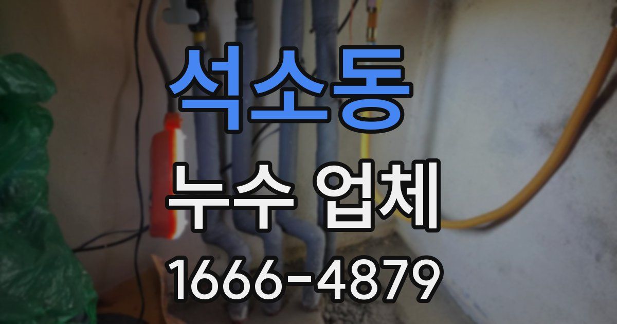 석소동 누수 업체