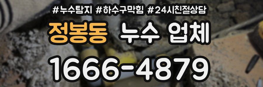 정봉동 누수 업체