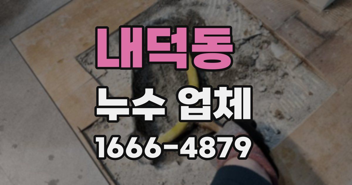 내덕동 누수 업체