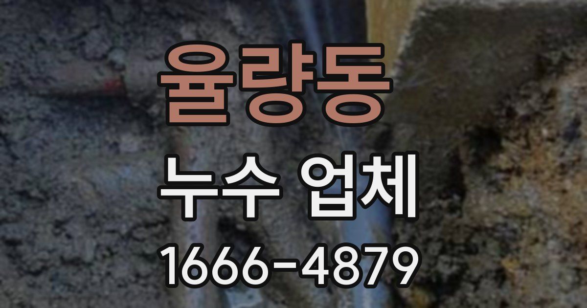 율량동 누수 업체