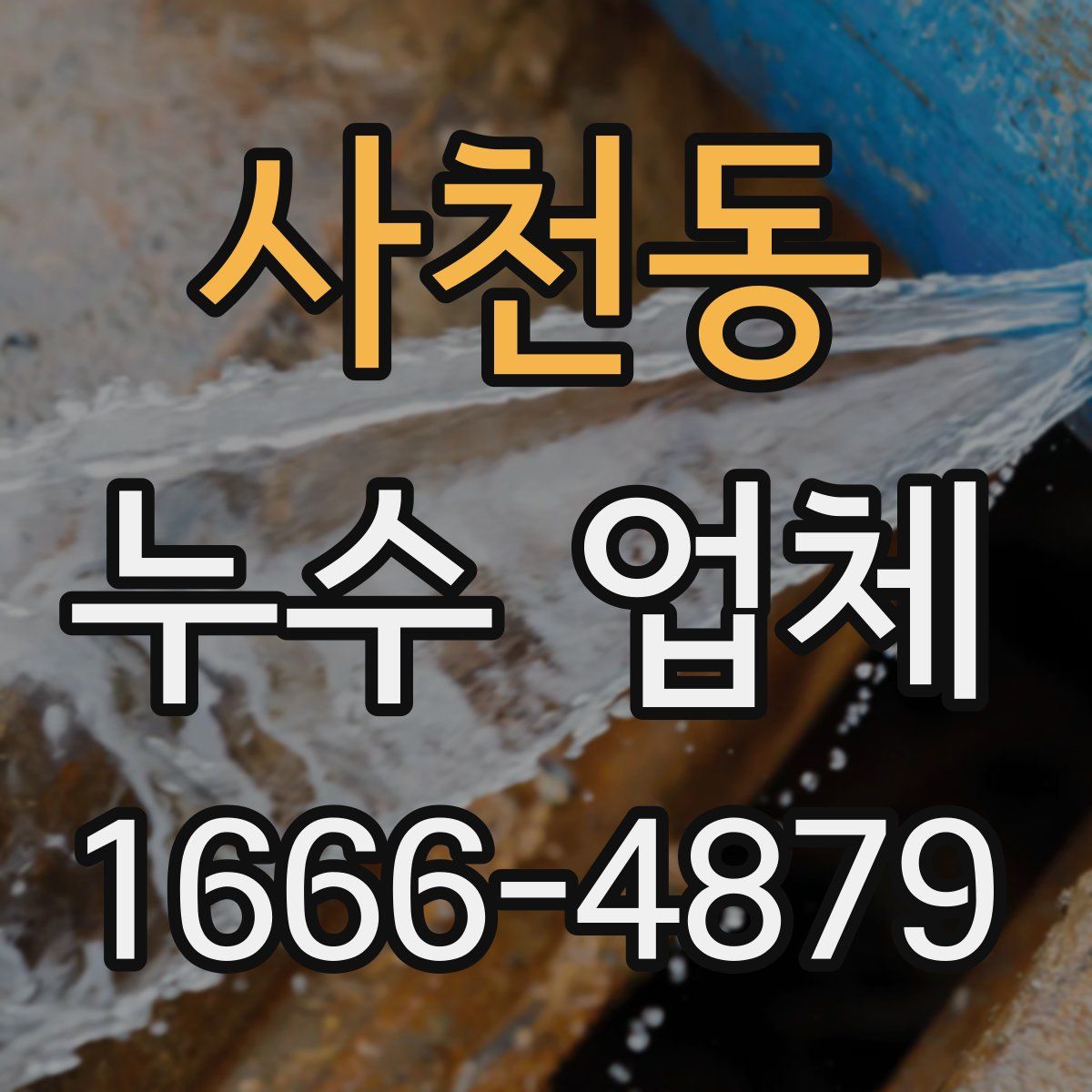 사천동 누수 업체