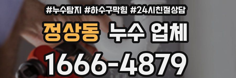 정상동 누수 업체