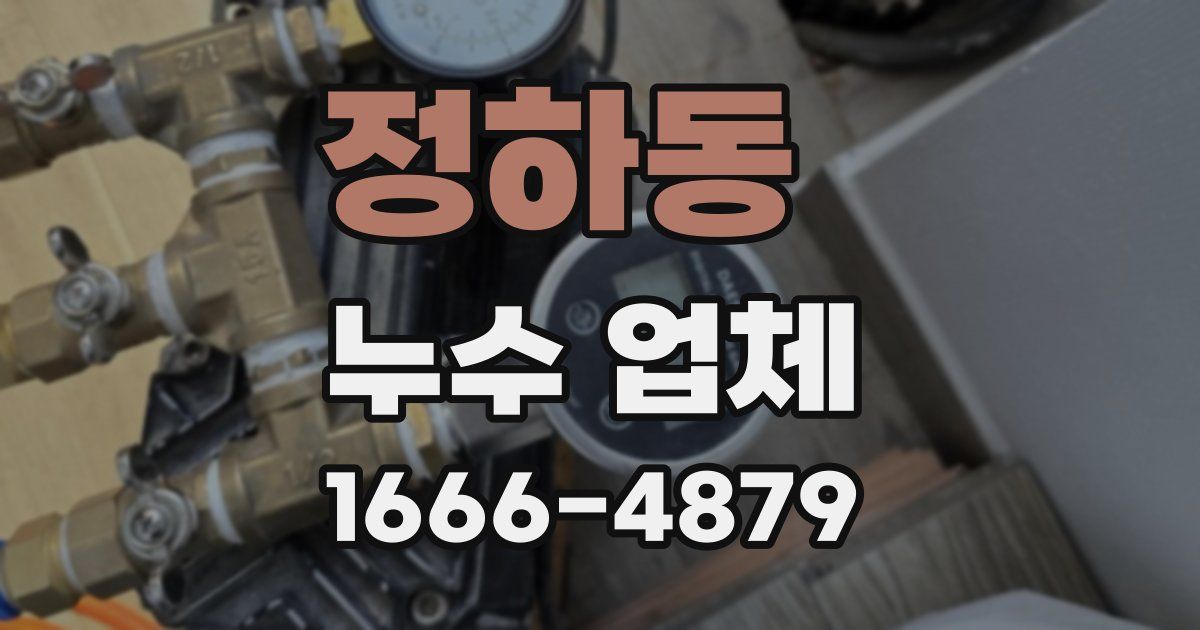 정하동 누수 업체