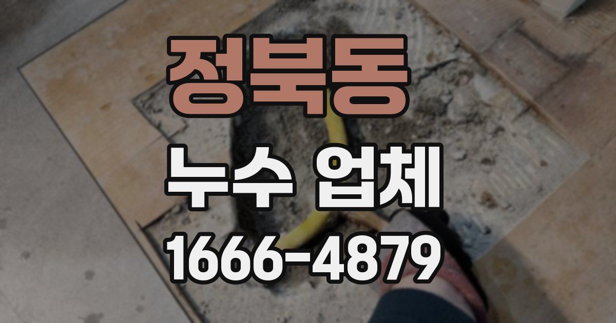 정북동 누수 업체