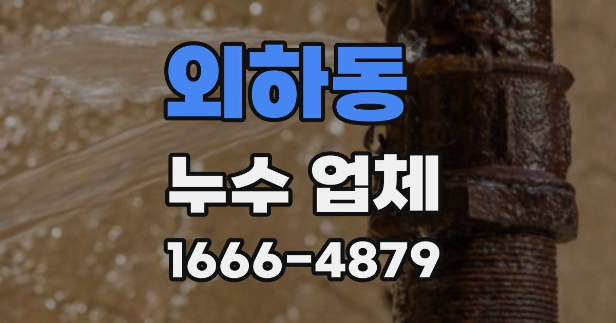 외하동 누수 업체