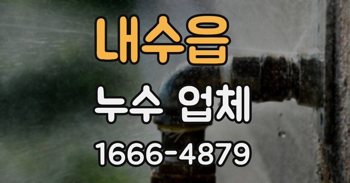 내수읍 누수 업체