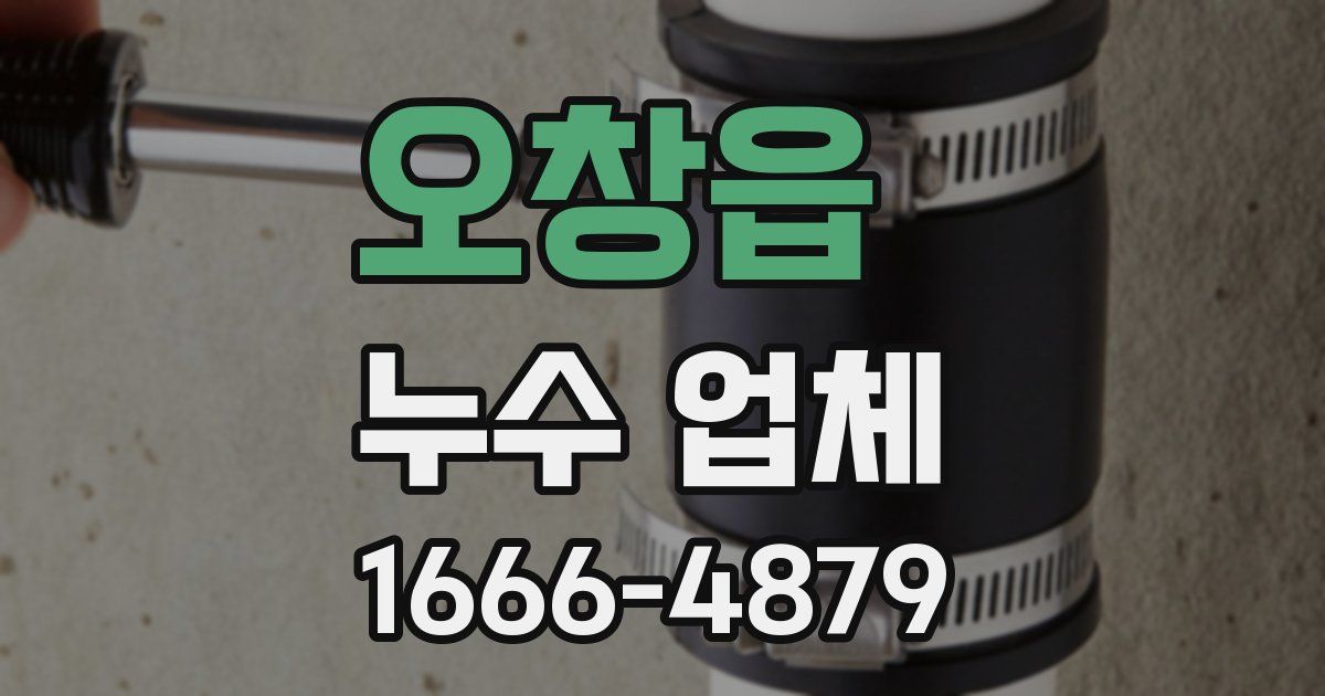 오창읍 누수 업체