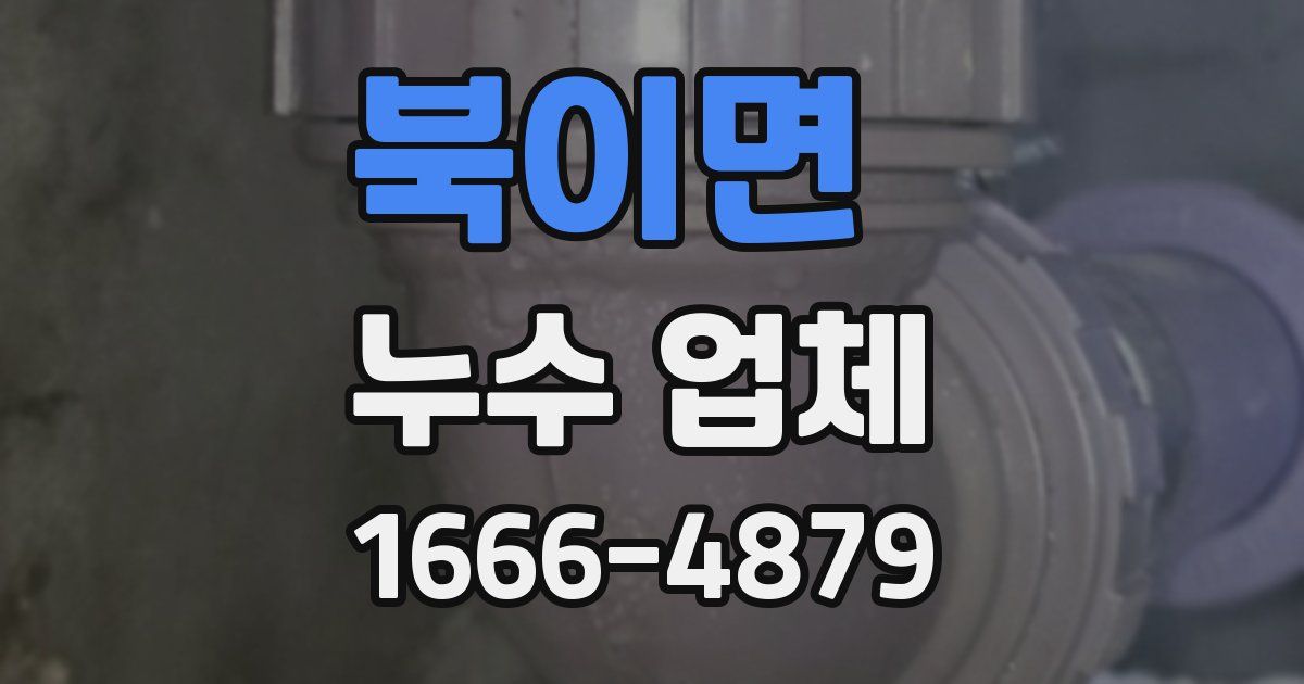 북이면 누수 업체
